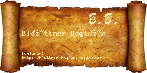 Blüttner Boglár névjegykártya